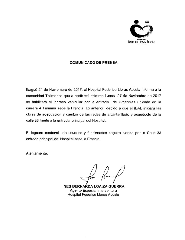 OFICIO COMUNICADO DE PRENSA 001